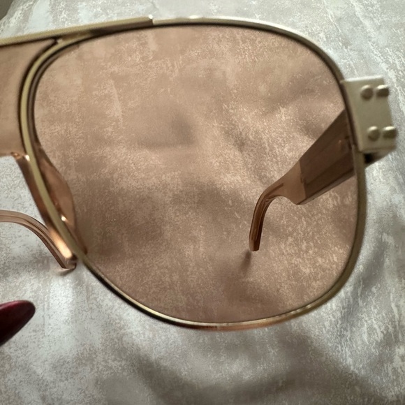 Christian Dior Gold Aviator Sunglasses - Picture 7 of 12